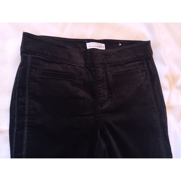LOFT Velvet Modern Skinny Cigarette Pants Straight Leg Trousers 2 26 xs Small - Picture 4 of 9